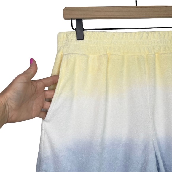 Rails Jane Terry Cloth Shorts Sky Blue Dip Dye - Picture 7 of 14